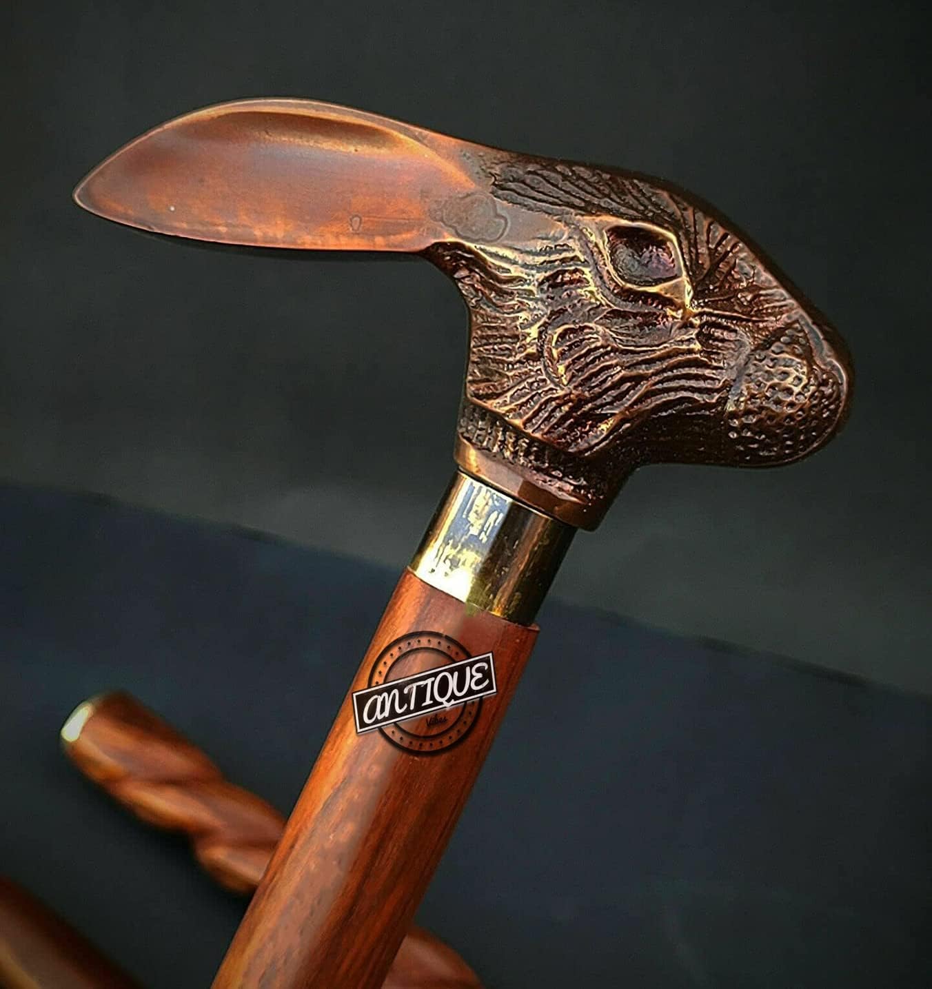 Brass Handle Victorian Telescope Foldable Wooden Walking Stick Cane Ideal Vintage Gift Men Women Father/Mother