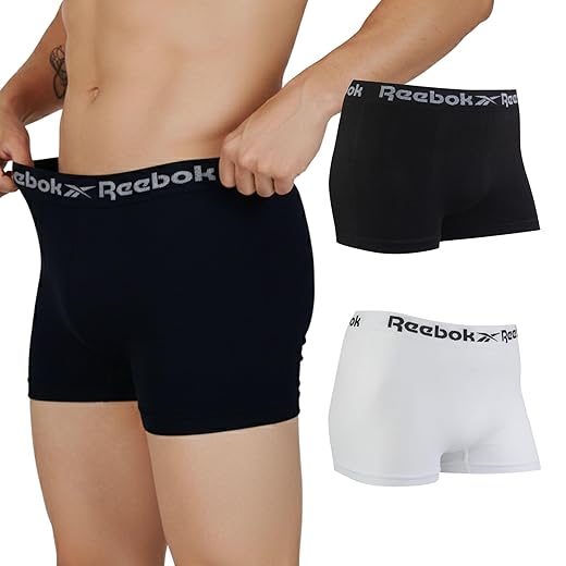 Kit 2 Cuecas Boxer Reebok Sem Costuras Dry Fit Masculina