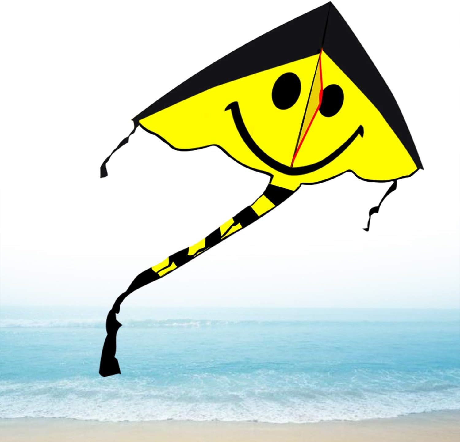 Smiling Kite Perfect Kites for Kids Boys Girls Toddlers Under 10 Easy to Fly for Beach Park Lawn Outdoor Fun, Best Kites Gifts Easy to Assemble