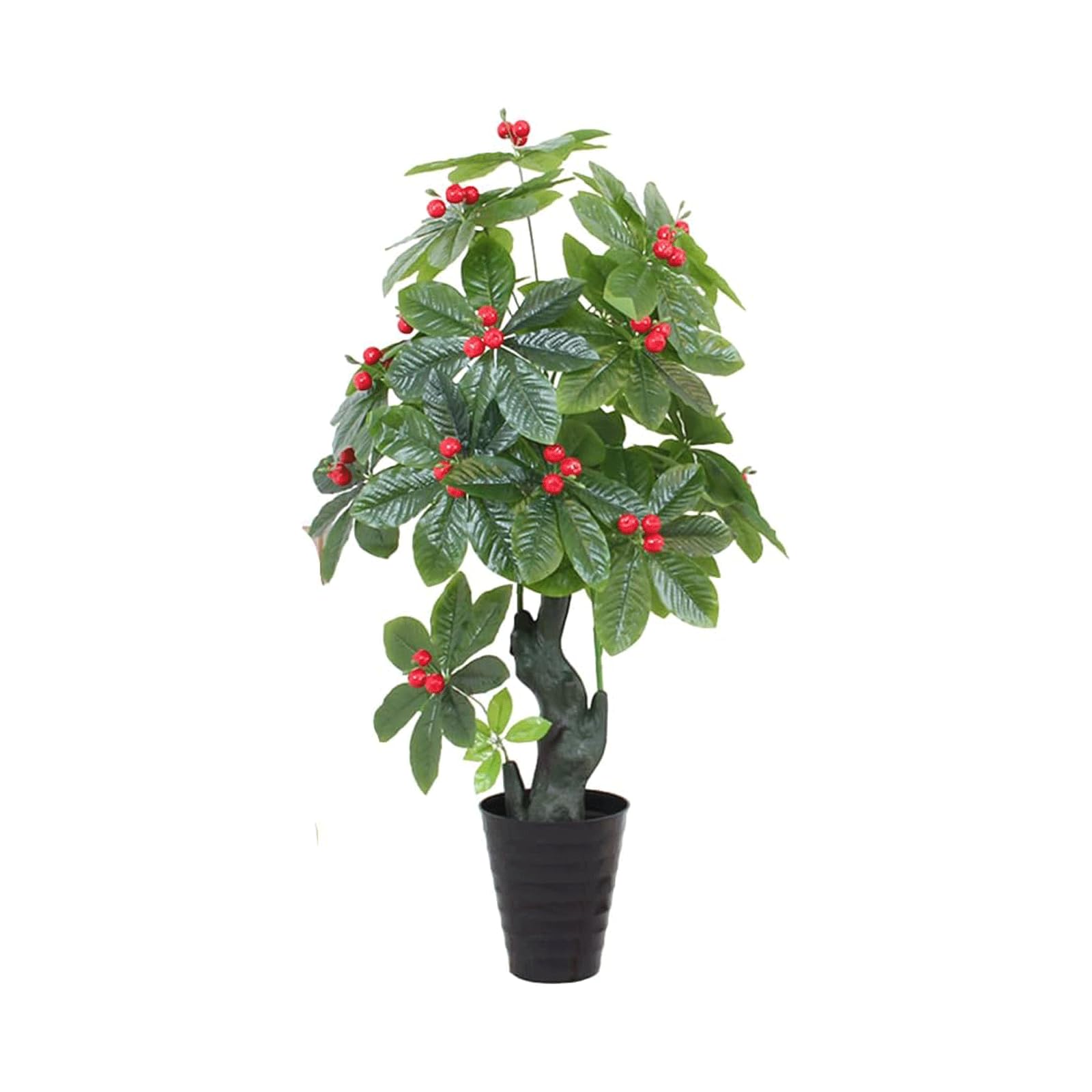 HCZKIUJY Beautiful Artificial Tree 150cm/4.9 ft Artificial Plants Potted Landscape Fake Tree Indoor Outdoor Faux Plant Modern Decor