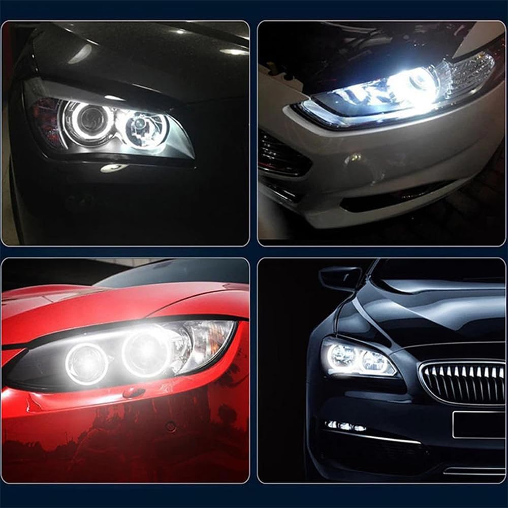 2 Pezzi LED Angel Eyes Halo Marker Lampadina 10W Per BMW E39 E53 E60 E61 E63 E64 E65 E66 E83 E87 X3 X5-White