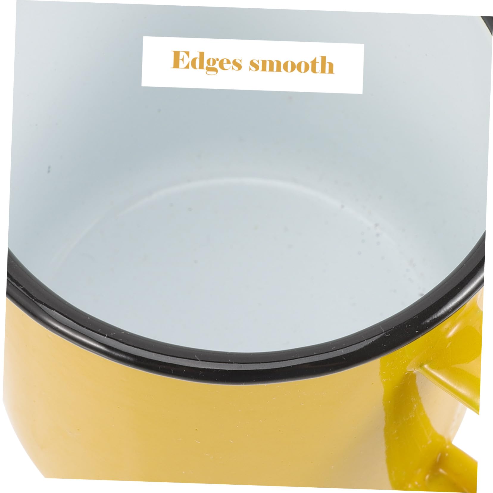 Emaillebecher Großer Gesunder Kaffeebecher Hitzebeständig 4 Stück und mit Henkel im Einfachen Stil Multifunktional für Büro und Zuhause