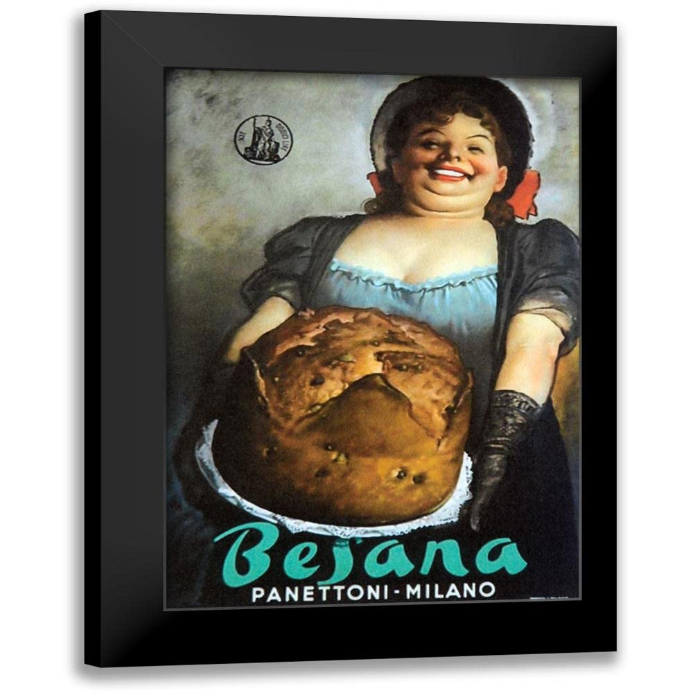 ArtDirect - Vintage Apple Collection 18x24 Black Modern Framed Art Print Titled: Besana