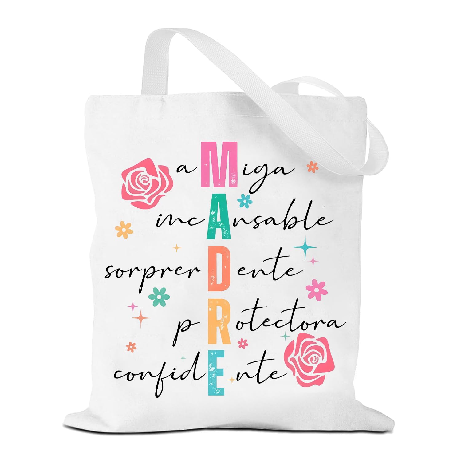 NANYUAYA Christian Tote Bag Religious Bible Bag Flowers Christian Gifts for Women Reusable Canvas Grocery Cloth Bags for Church Shopping — image 1