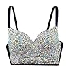 atokiss Vrouwen Sexy Strass Glanzende Diamant Bustier Club Party BH Bijgesneden Top Vest