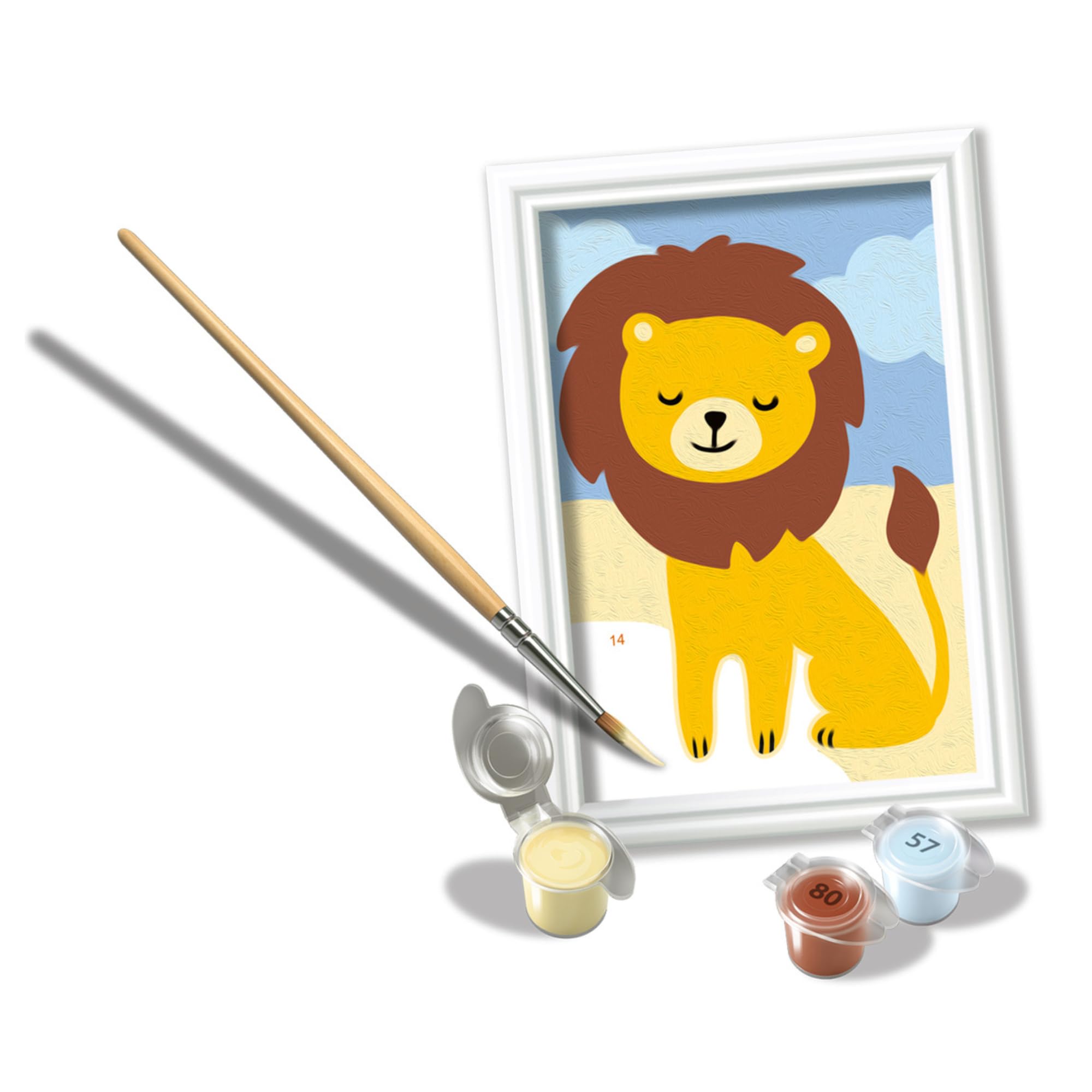 CreArt Caballito De Mar Ravensburger – Kit De Pintura Por Números Para Niños Y Adultos, Incluye Pincel Y Pinturas A Base De Agua, Marco Incluido