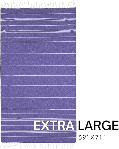 Vista 118 de BAY LAUREL - Toalla de playa turca con bolsa de viaje, grandes, de 39 x 71 pulgadas, de secado rápido, libre de arena y ligera Beige con bolsa roja