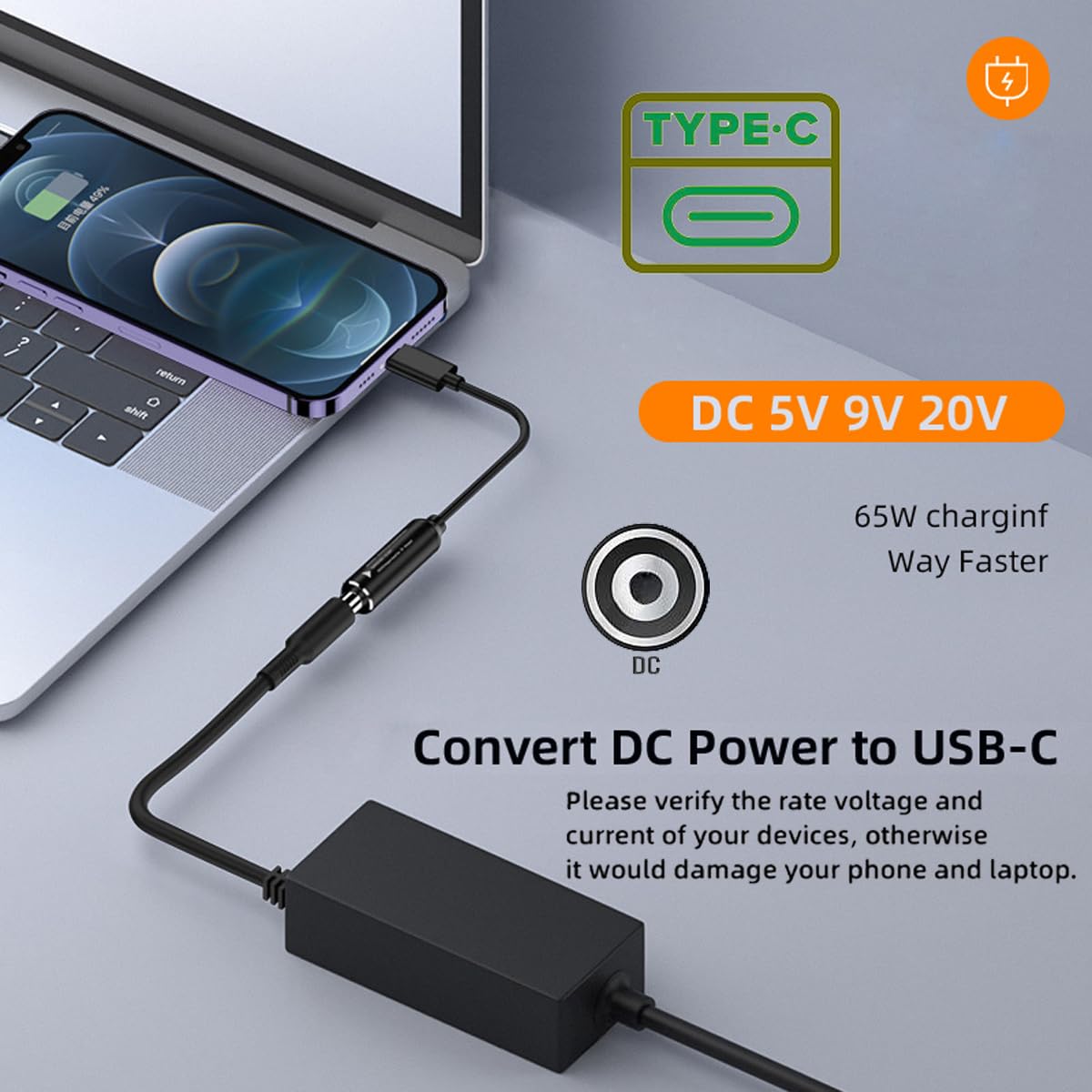 Amazon.co.jp: CYケーブルDC 20 Vジャック7.4 x 5.0 mm入力USB-C Type