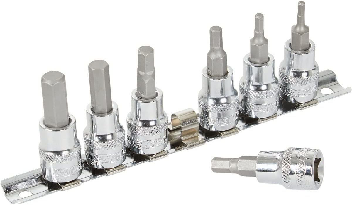 Channellock Products Metric 3/8" Drive 6-Point Hex Bit Socket Set (7-Piece)