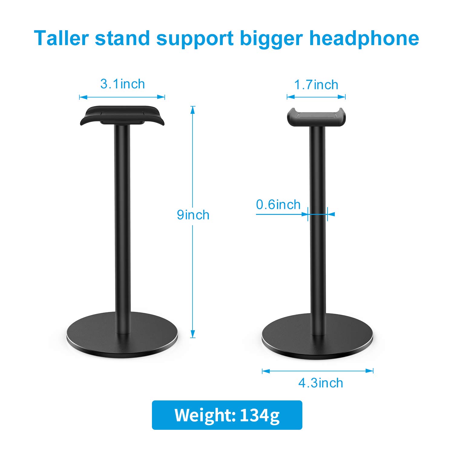 YuanDian Light Up Headphone Stand For Desk, Gaing Headset Holder RGB - View #6