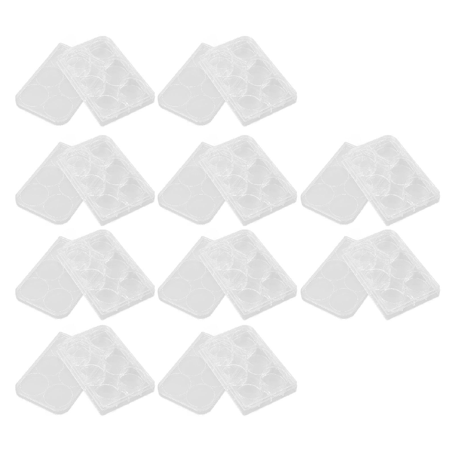 Gewebekulturplatte, 10 Stück Flache Gewebezellkulturplatten Polystyrol Einheitliche hochtransparente Gewebekulturplatte mit Deckel für das Labor (6 Löcher)