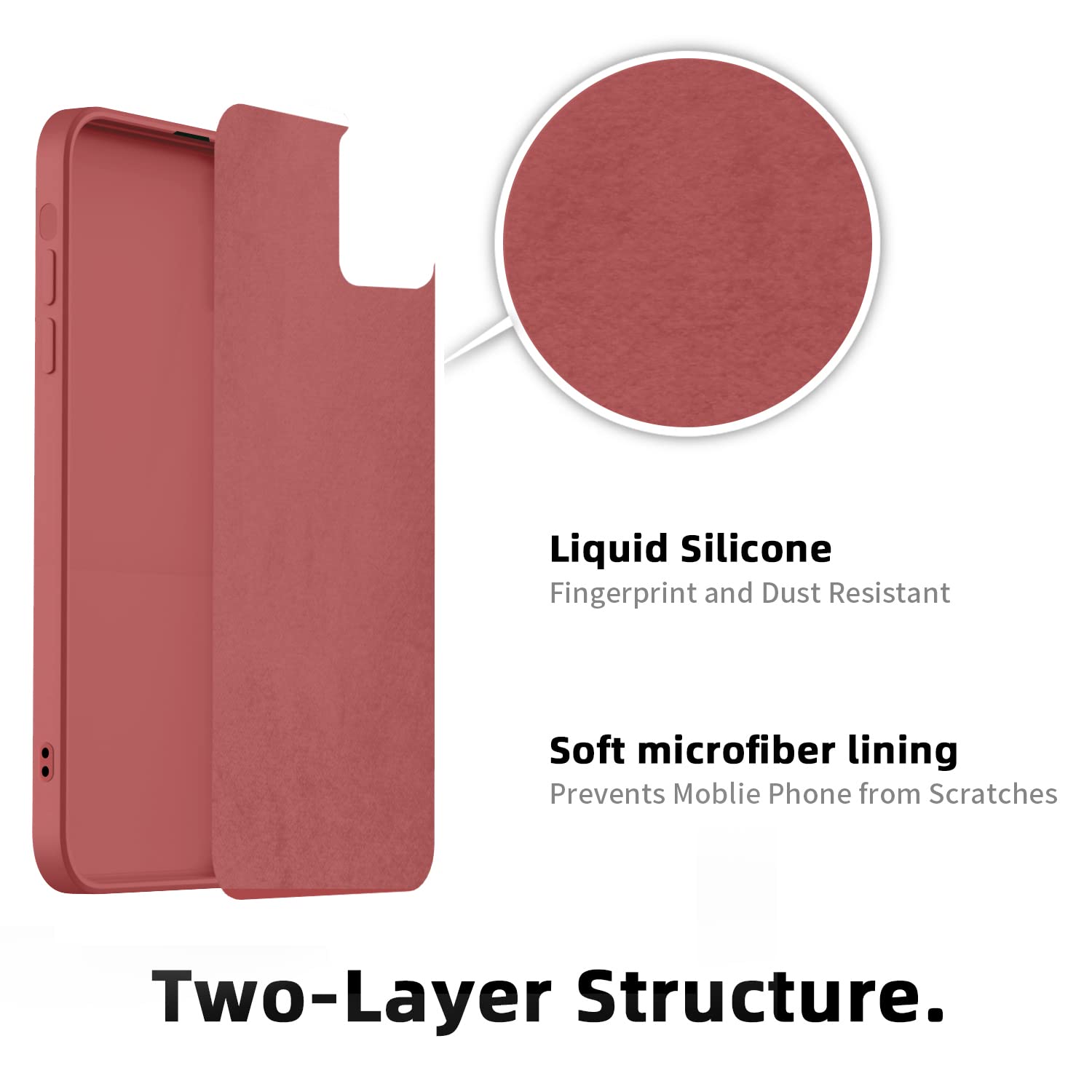WXX Custodia in silicone per iPhone 14 Plus, sottile e sottile