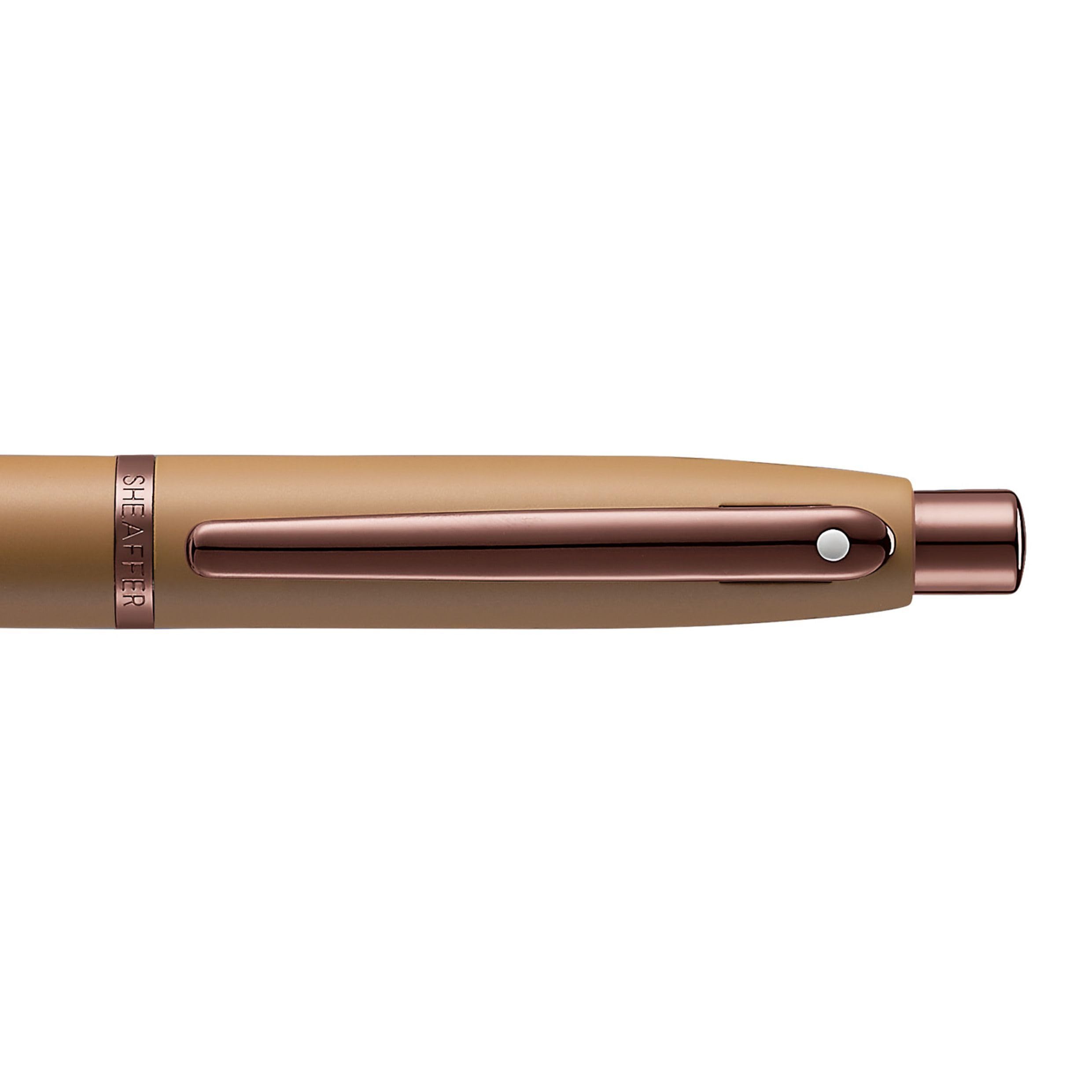 Sheaffer VFM Kugelschreiber 9428 Coffee Edition Braun Matt – Premium-Kugelschreiber mit PVD-Applikationen, Druckmechanik, nachfüllbar, inkl. Geschenkbox, eleganter Schreibstift