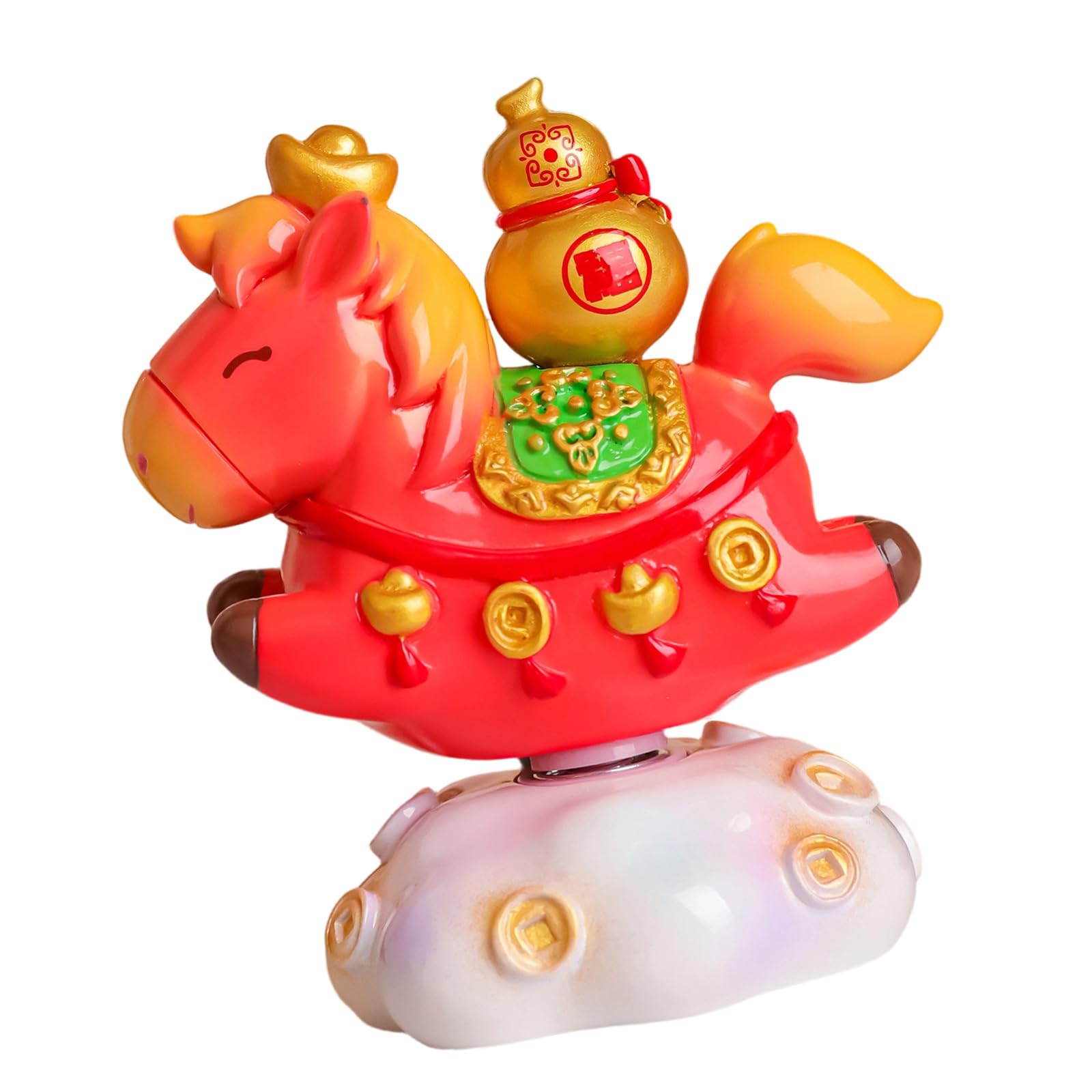 Zodiacs Horse Statue Sculptures Decorative Animal Figurines Tabletop Ornament Symbols Wealth Career Home Decorations Wealth Horse Statue Feng Shui Decor Golden Horse Figurine Feng Shui Ornament