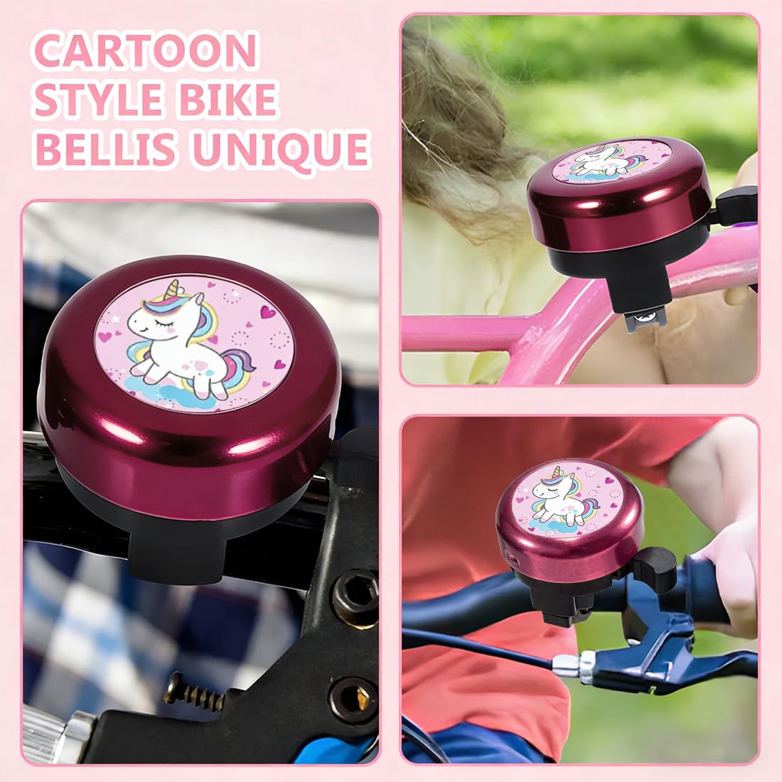 1 Pezzi Campanello Bicicletta per Bambina, Campanello Bici in Metallo per Ragazze Ragazzi, per Bicicletta Scooter Triciciclo Come Regalo per Compleanni Natale Giornata dei Bambini - 5