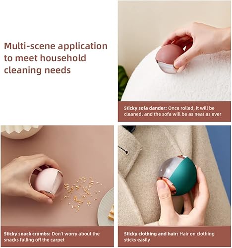 Miniatura 6 de Bola removedor de pelusas con rodillo de pelusa, bola de barro de diatomea portátil profesional, a prueba de polvo, se puede lavar para ropa,