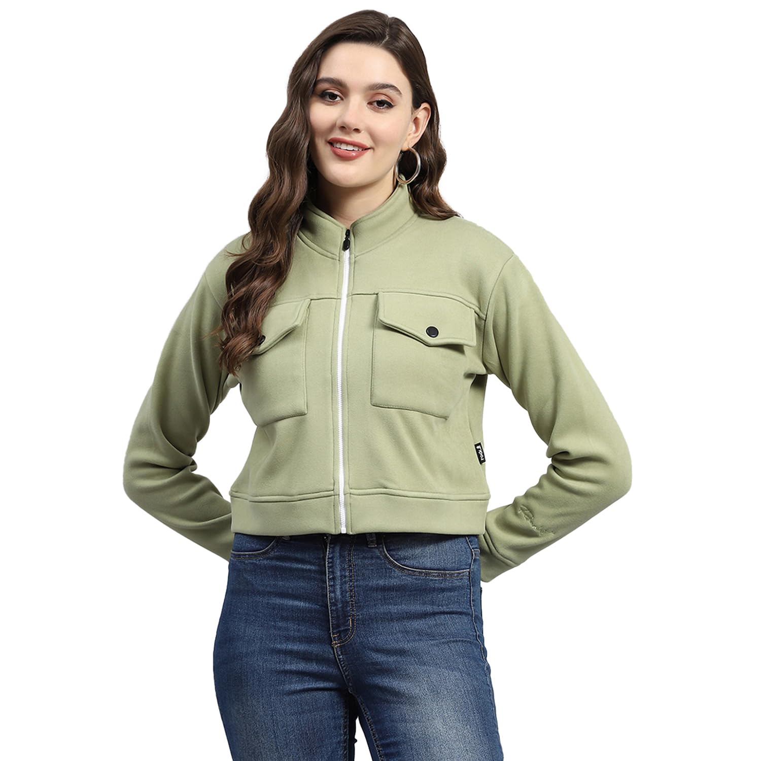 rock.it Rockit from House of Monte Carlo Womens Green Solid Mock Neck Full Sleeve Sweatshirt (2240102628)-picture-20
