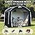 Happy Travel Bike Storage Shed Tent,Outdoor Portable Bicycle Storage Sheds with 210D Oxford Fabric PU4000 Waterproof for 2/3/4/6/8 Bikes,Bike Covers Shelter for Motorcycle,Garden Tools,Toys,Lawn Mower
