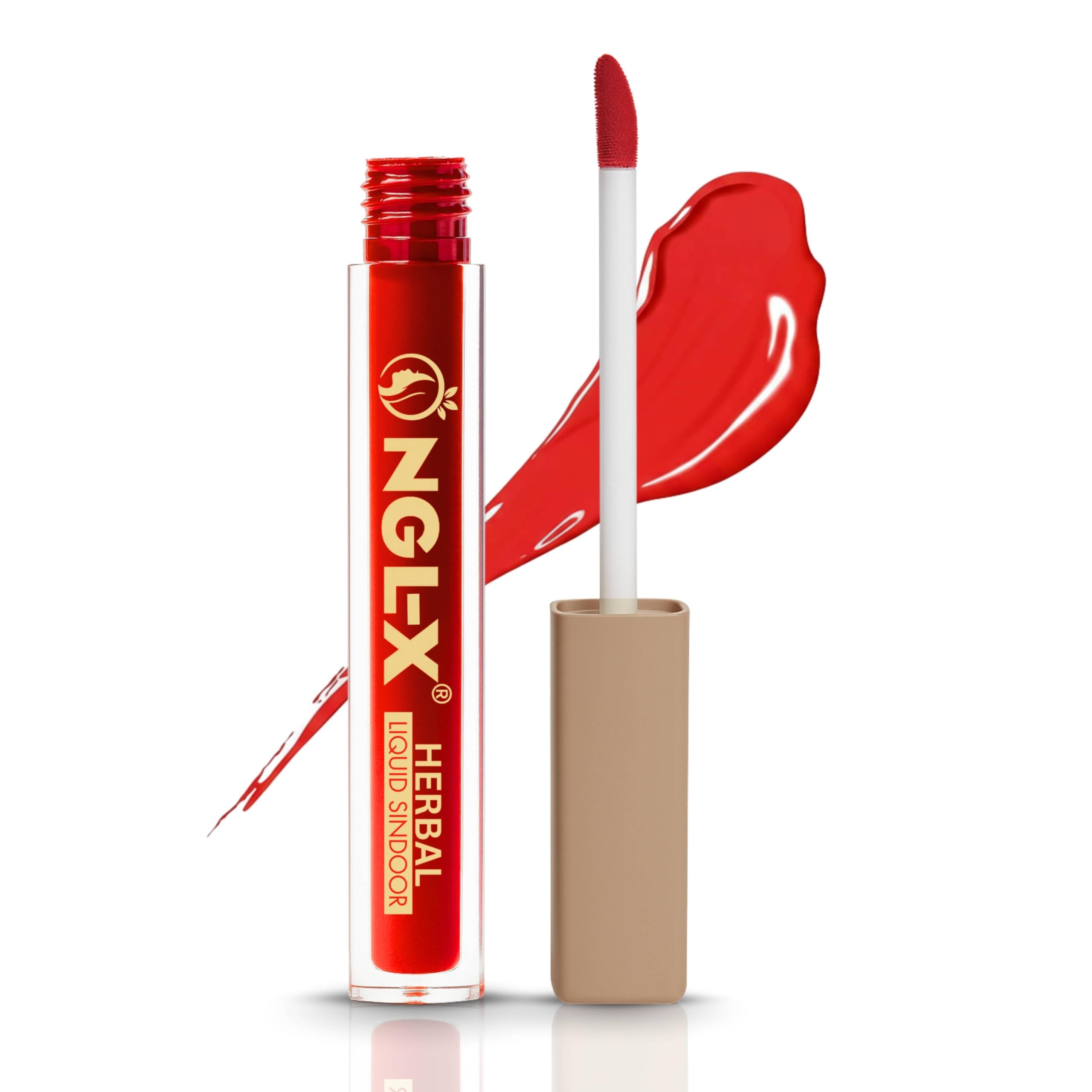 NGL-X Herbal Liquid Sindoor, Red, Long-Lasting Liquid Formula