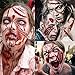 Accessoires de günstig Kaufen-248+ Stck 30 Zombie Make Up Zubehör Accessoires，Gefälschte Halloween Wunden，Narben Tattoo Halloween，Halloween Schminke Wunden Tattoos，Halloween Wunden