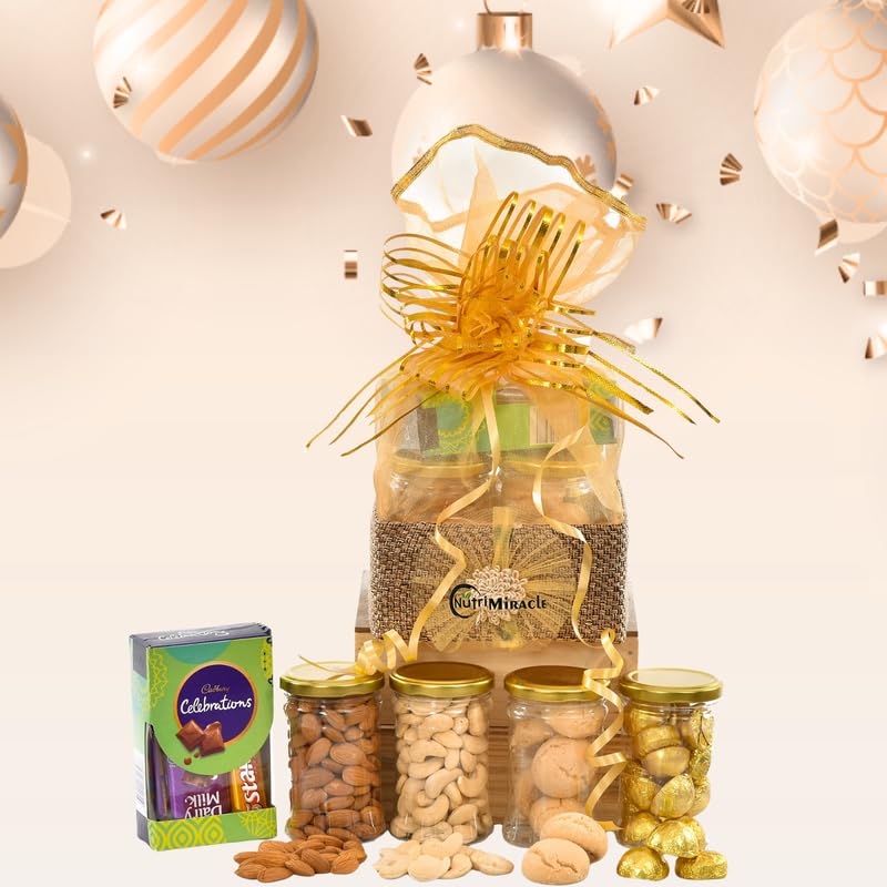 Image of NUTRI MIRACLE Winter Celebration Dry Fruits Box | Gift Hamper for Festive Gatherings