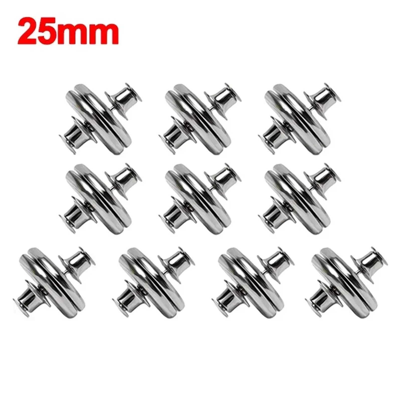 1/3/5/10 zestawów magnetycznych guzików do zasłon, bez gwoździ, zdejmowanych, klamer zamykania okien, akcesoria regulacyjne(25mm,10 Pairs)