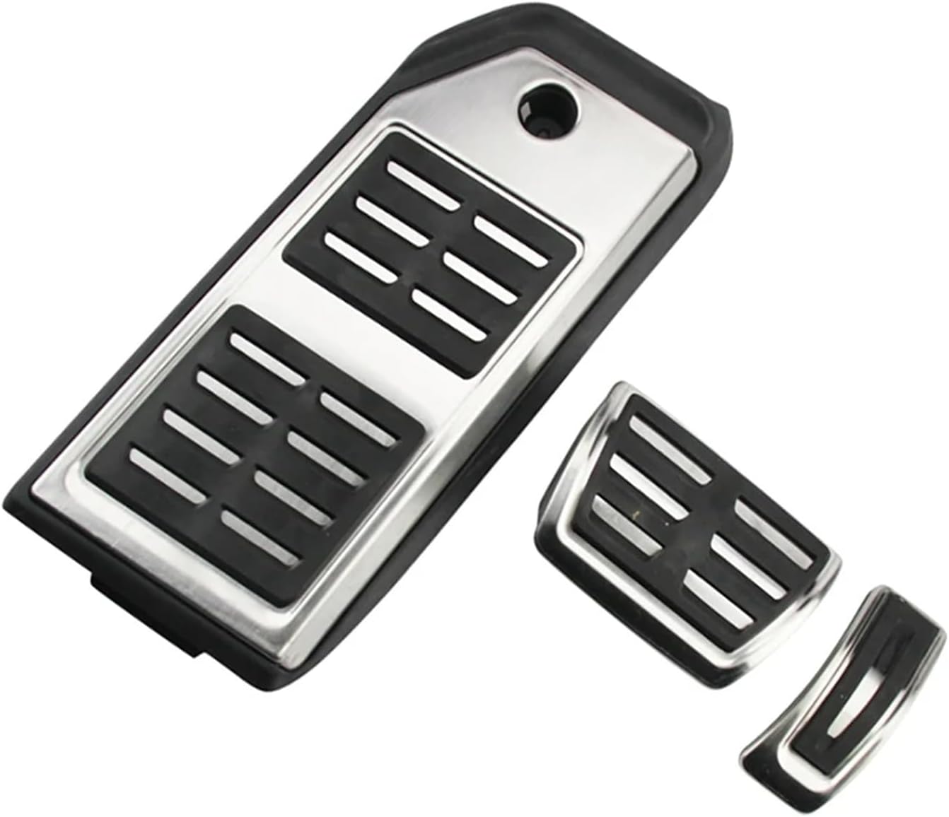 Compatible for VW Touareg 2019 2020 Fuel Brake Foot Rest at Pedals Plate Accelerator Pedal Pads Stickers Styling(3PCS)