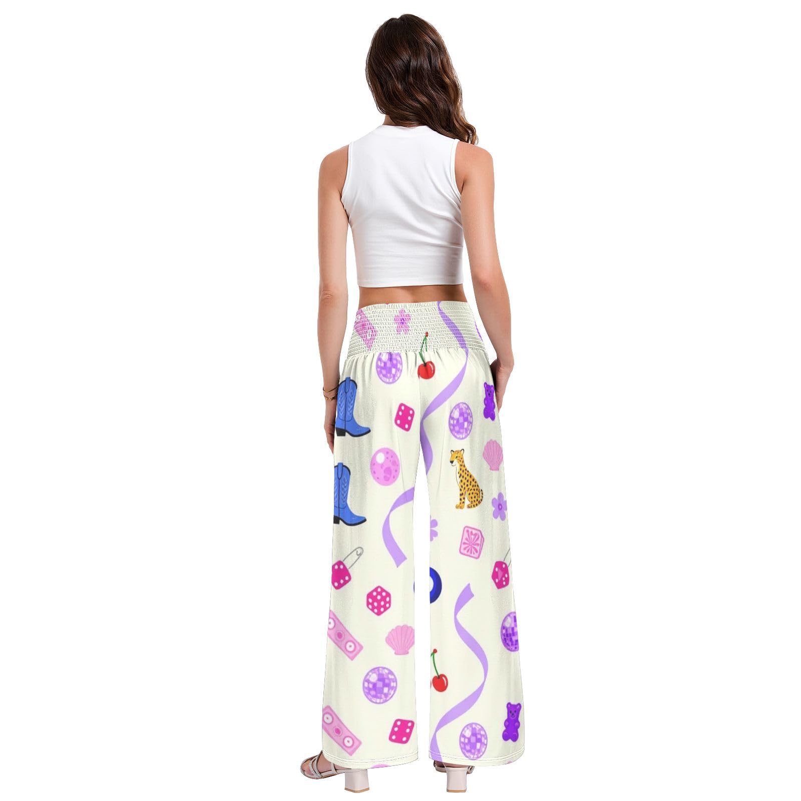 Pantalones de fiesta retro para mujer, resistentes a las arrugas, pantalones casuales de viaje