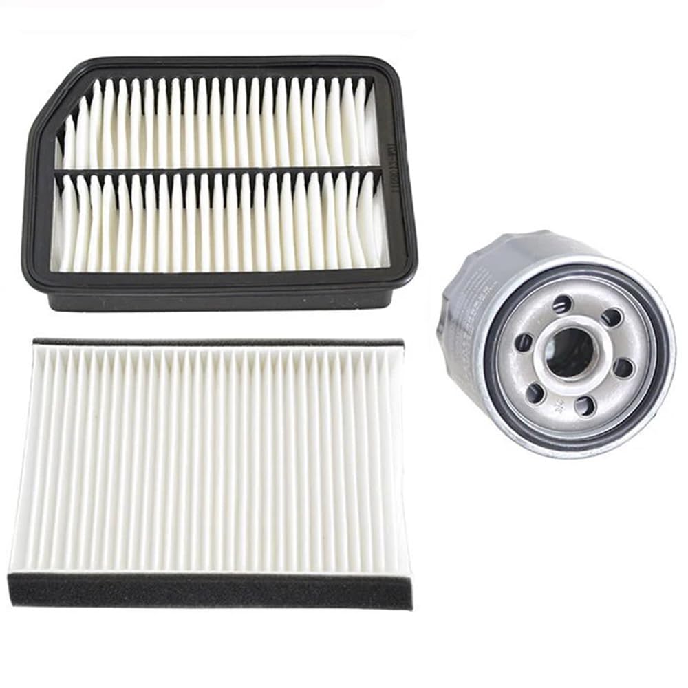 Filtr Powietrza Kabinowego dla Changan CS35 2012, 25,2x18,3x5,1cm 3 szt. Filtr powietrza samochodowego Filtr kabinowy Filtr oleju 1109013-W01/8100103-W01/15601-87703