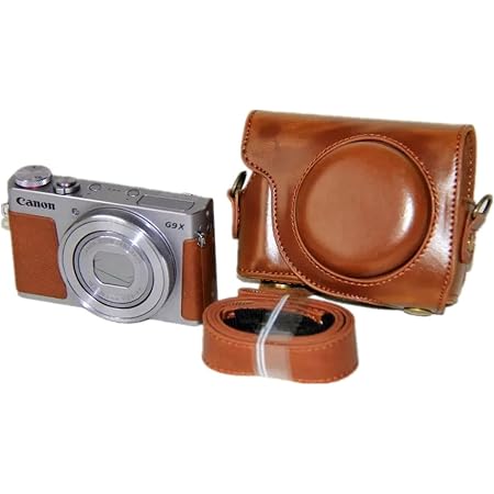 Amazon Kinokoo Canon デジタルカメラ Powershot G9 X G9x Mark2 カメラケース Puレザー ショルダーストラップ付 ブラウン Kinokoo 家電 カメラ