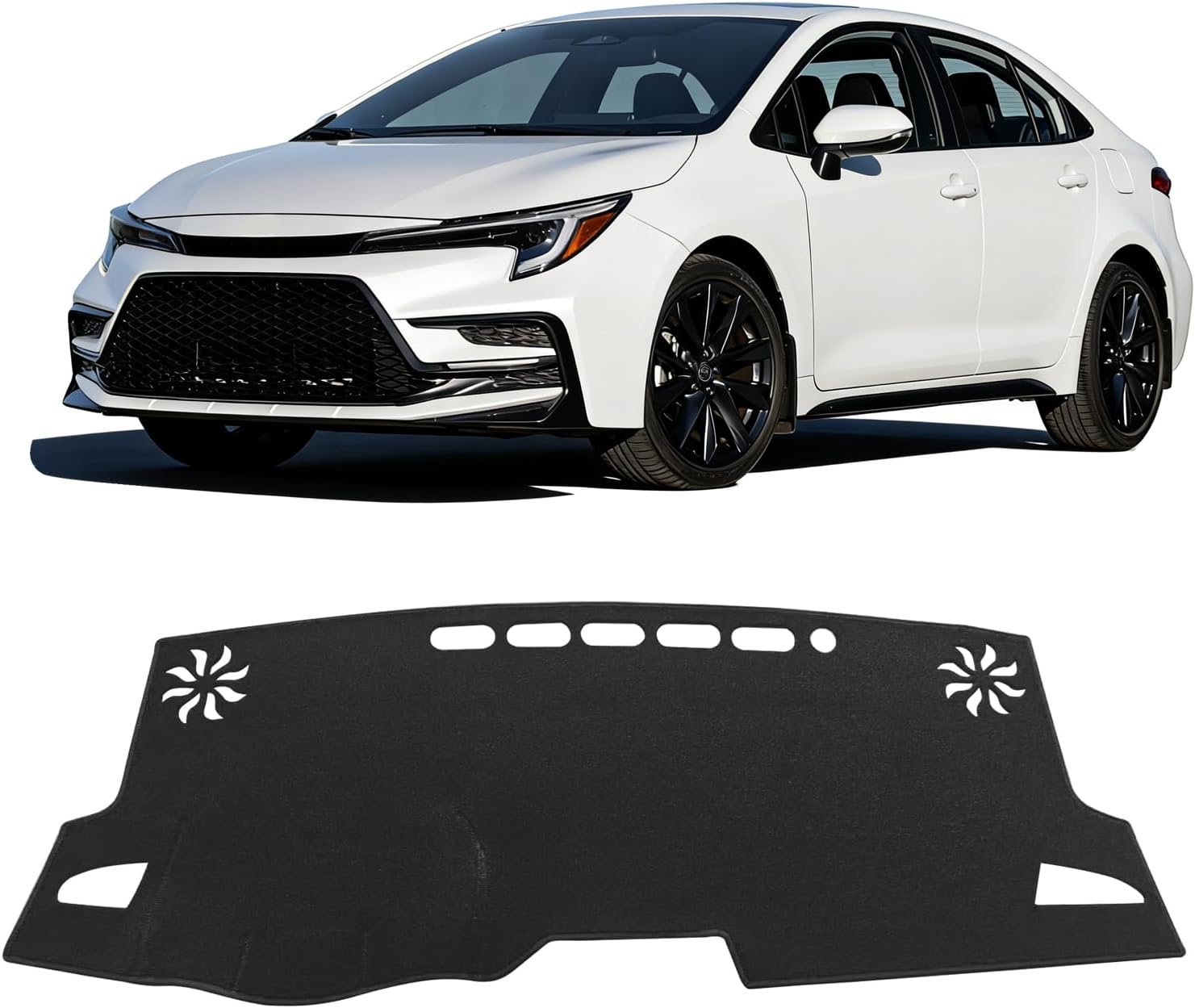 Dash Cover for Toyota Corolla 2014 2015 2016 2017 2018, Dashboard Cover mat Custom fit for Toyota Corolla 2014-2018,Protective Dashboard Accessory (Gray)