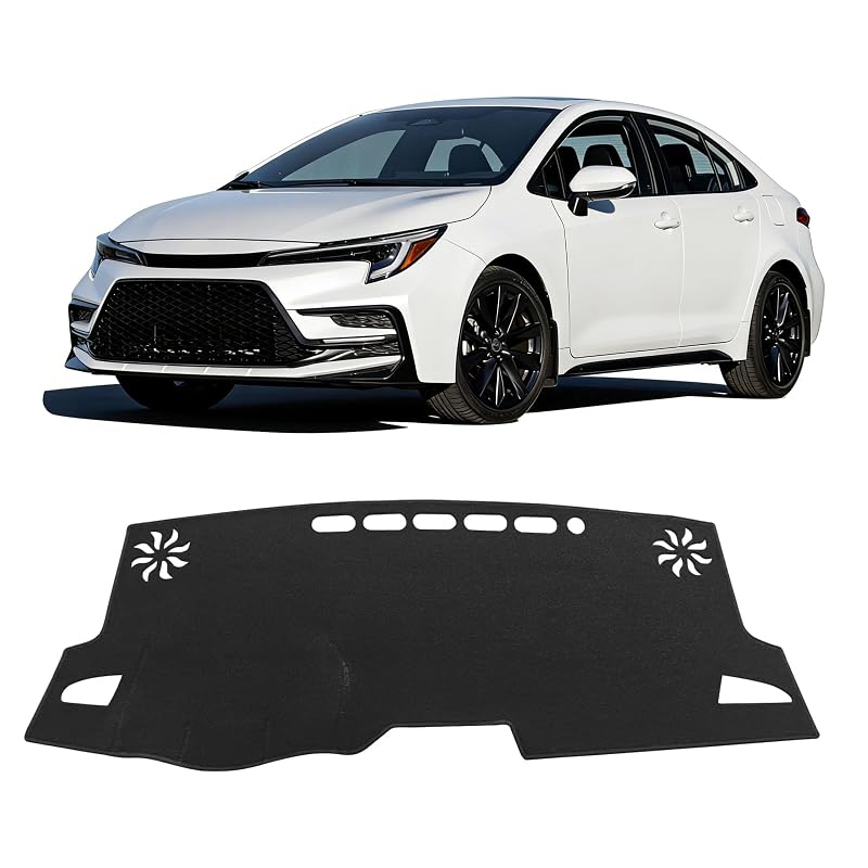 Capa para Painel HEDAQI compatível com Toyota Corolla 2019 a 2026, preta