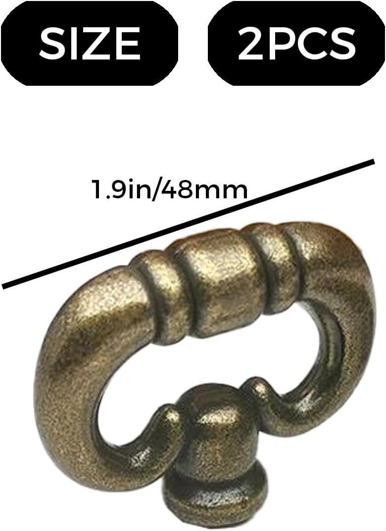 2PCS Vintage Style Drawer Knob Ring，Antique Bronze Ring，Furniture Knobs Cabinet Hardware，Cabinet Knob Kitchen Door Knob Hardware，Dresser Pull Cabinet Knob Kitchen Door Knob，Vintage Door knob
