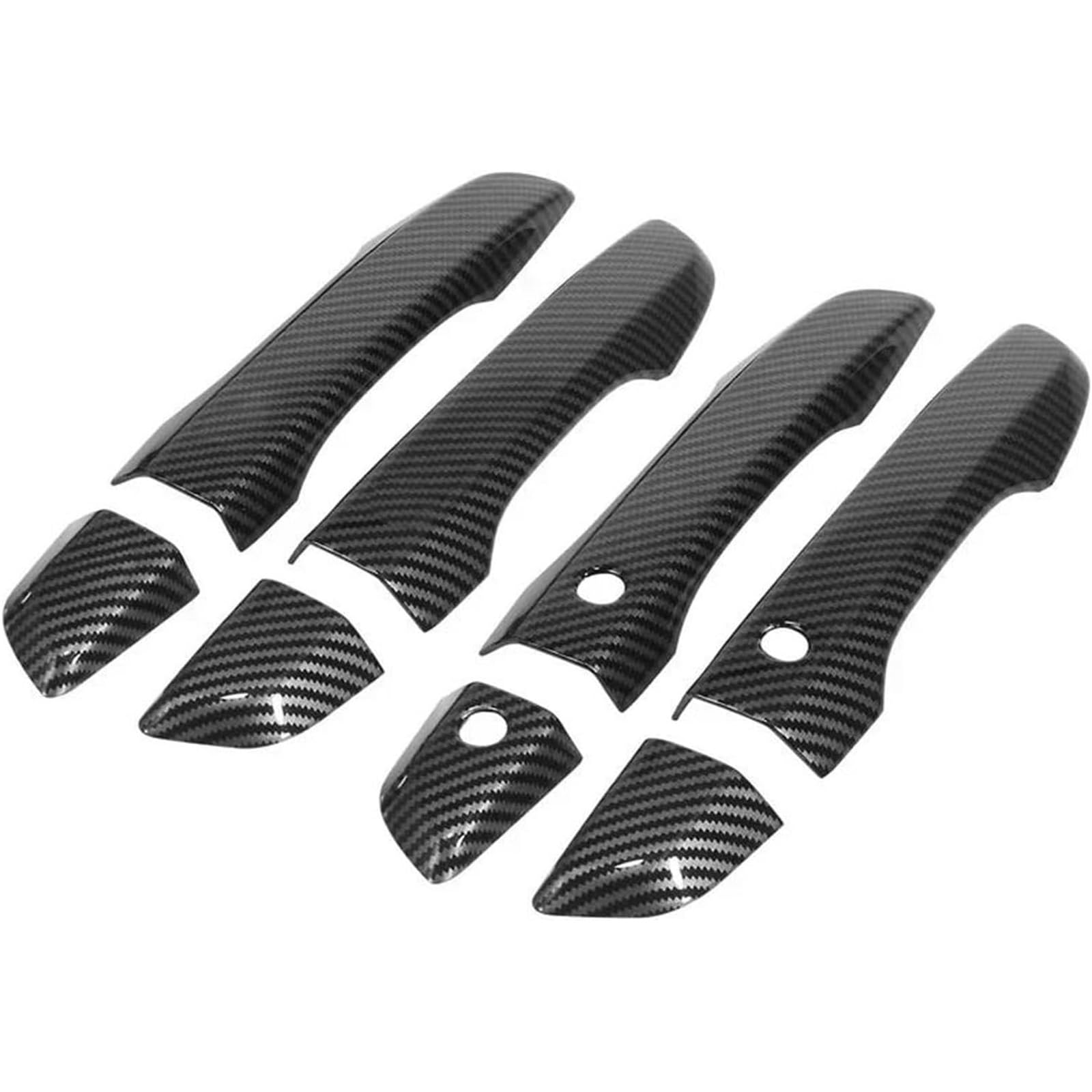 Poignée de porte Civic 10 au style fibre de carbone noir pour un look extérieur sport exclusif