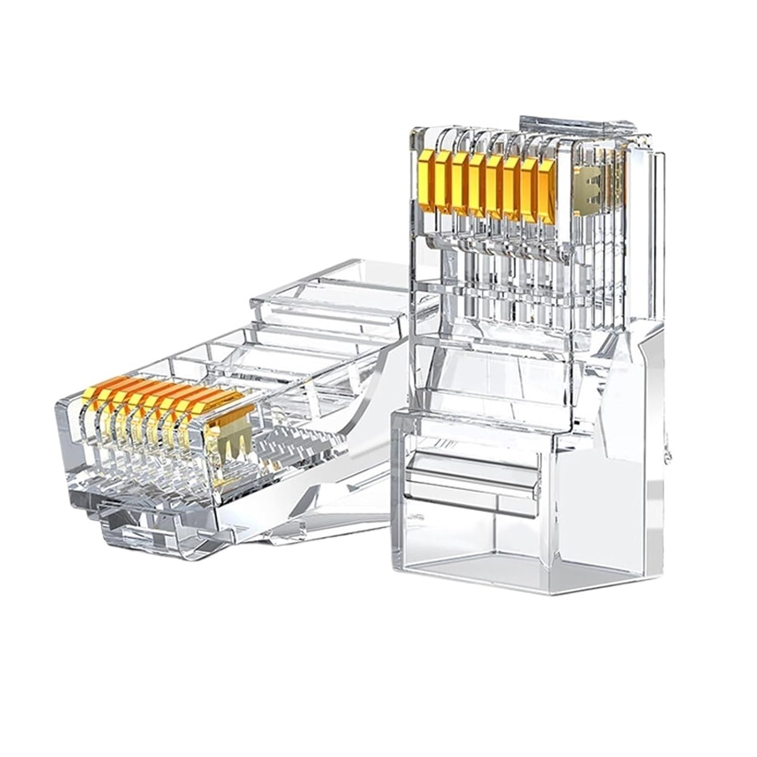 CAT5e CAT6 Connector RJ45 Modular Network Connector 50μ Plated 1.1mm Female End(30PCS,UTP CAT6 1-Piece)