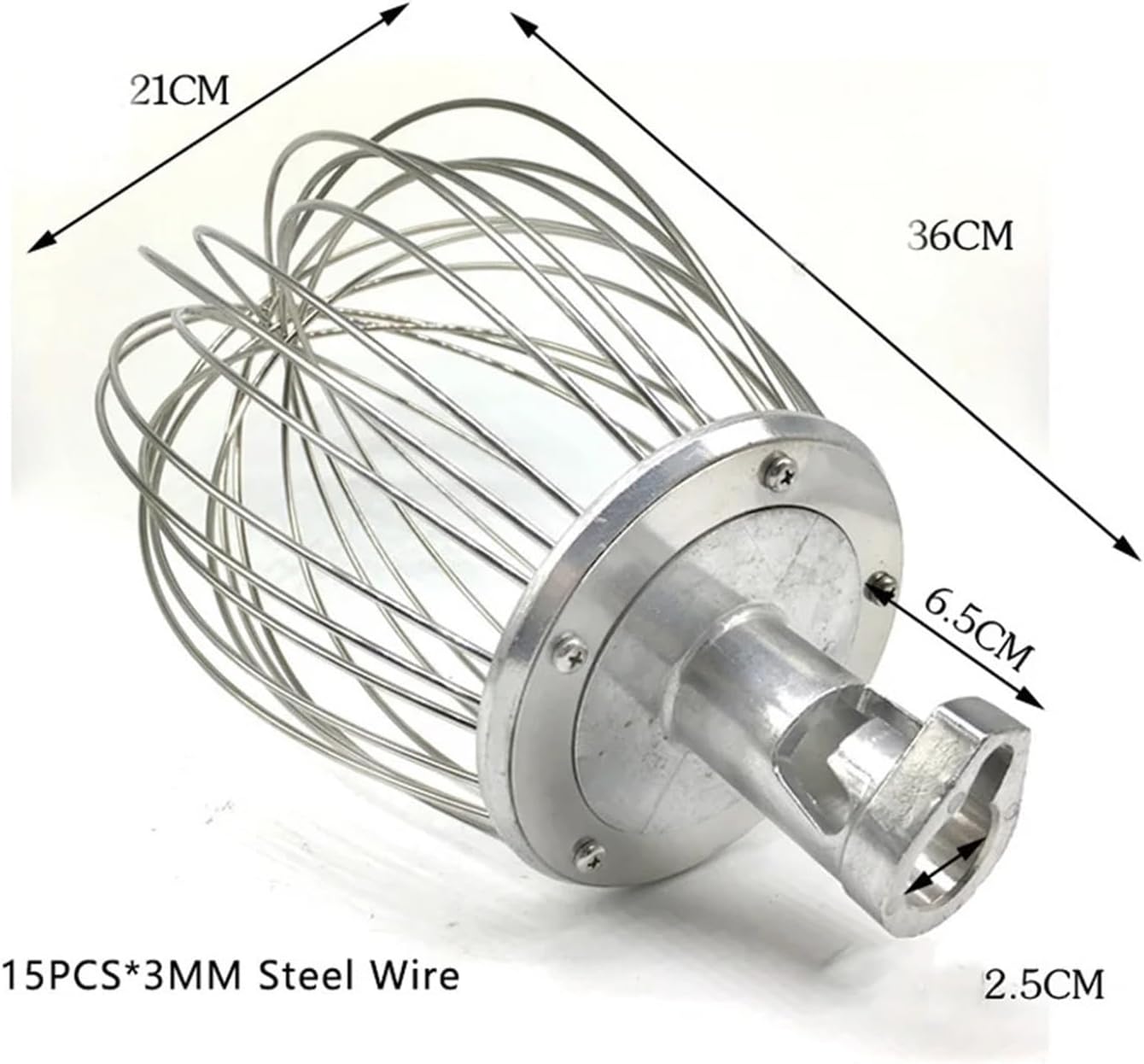 Stainless Steel 30L Egg Tool Whisk Egg Beater，Compatible For Lifeng B30 Egg Blender Accessory Noodle Hook Accessories(15pcs 3MM Steel wire)