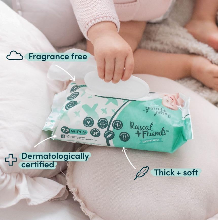 Rascal + Friends Sensitive Baby Wipes (648)