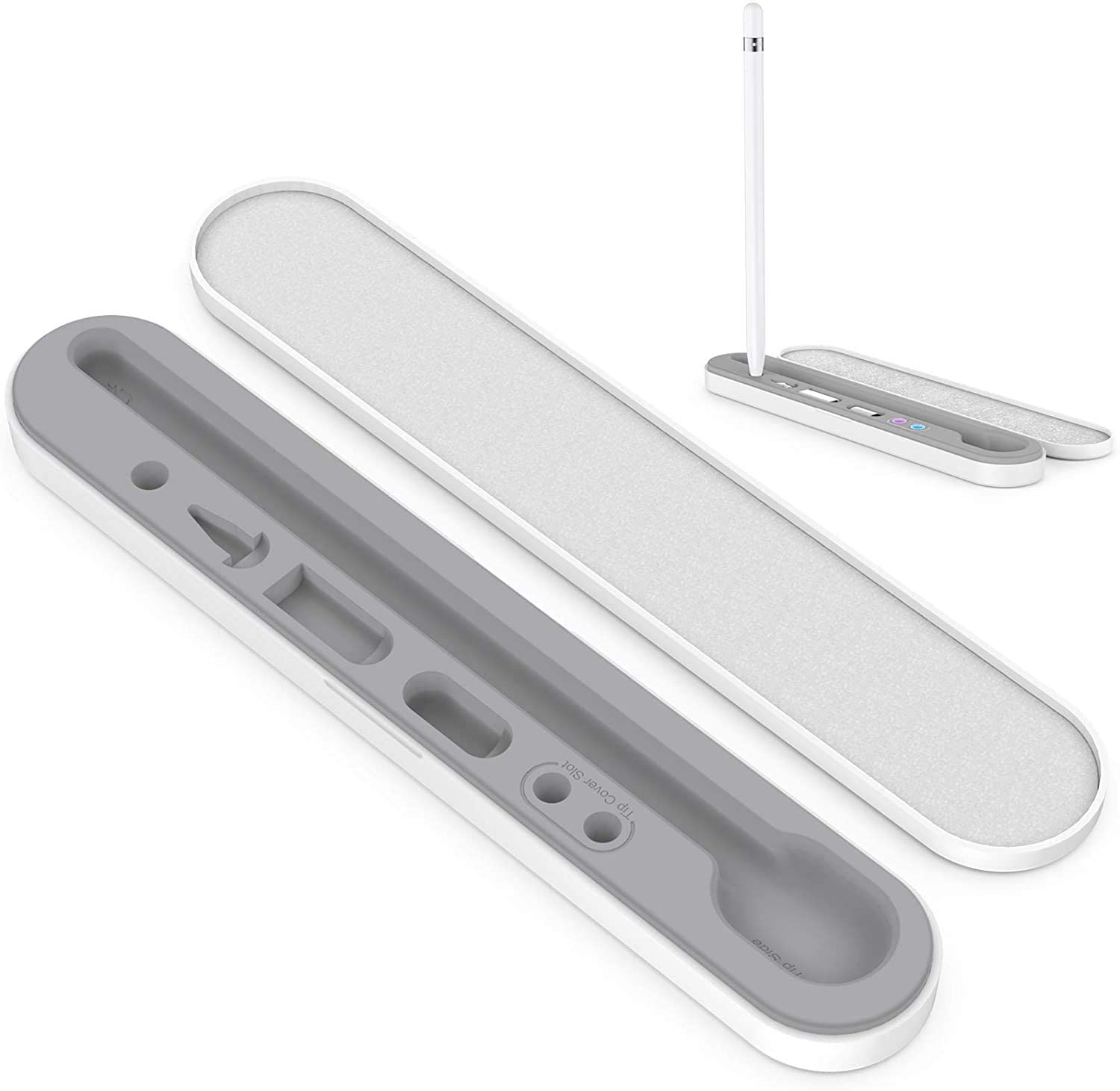 OJOS Case Holder Compatible with Apple Pencil 1st/ 2nd Generation Carrying Hard-Shell Storage Box (Pencil and Accessories not Include) - White-image-8