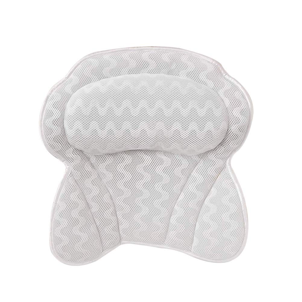 "N/A" EUtoptrader Cuscino da Bagno, Spa Cuscino, Cuscino Poggiatesta Vasca con Ventose, Cuscino da Collo per Vasche Idromassaggio per Spa di Casa
