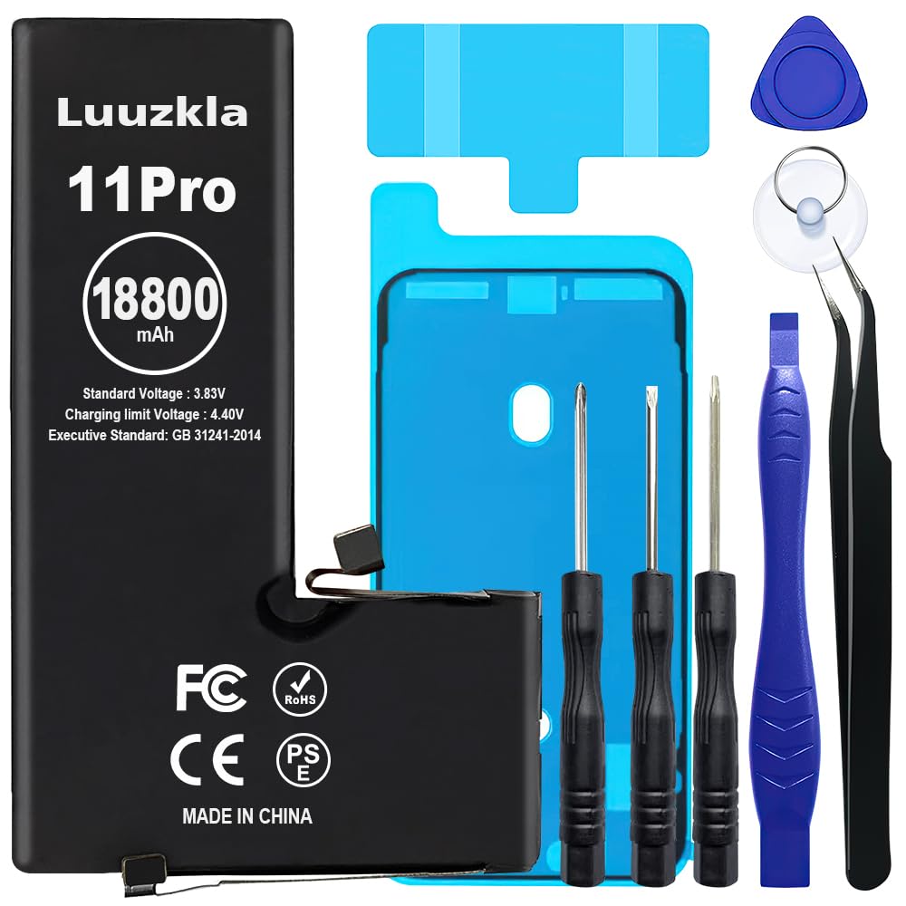 18800mAh (2025 New Upgrade) Battery Compatible with iPhone 11 PRO, Super Capacity Battery Replacement Compatible with iPhone 11 PRO, with Full Tool Kits-0 Cycle High Capacity-24 Months Service