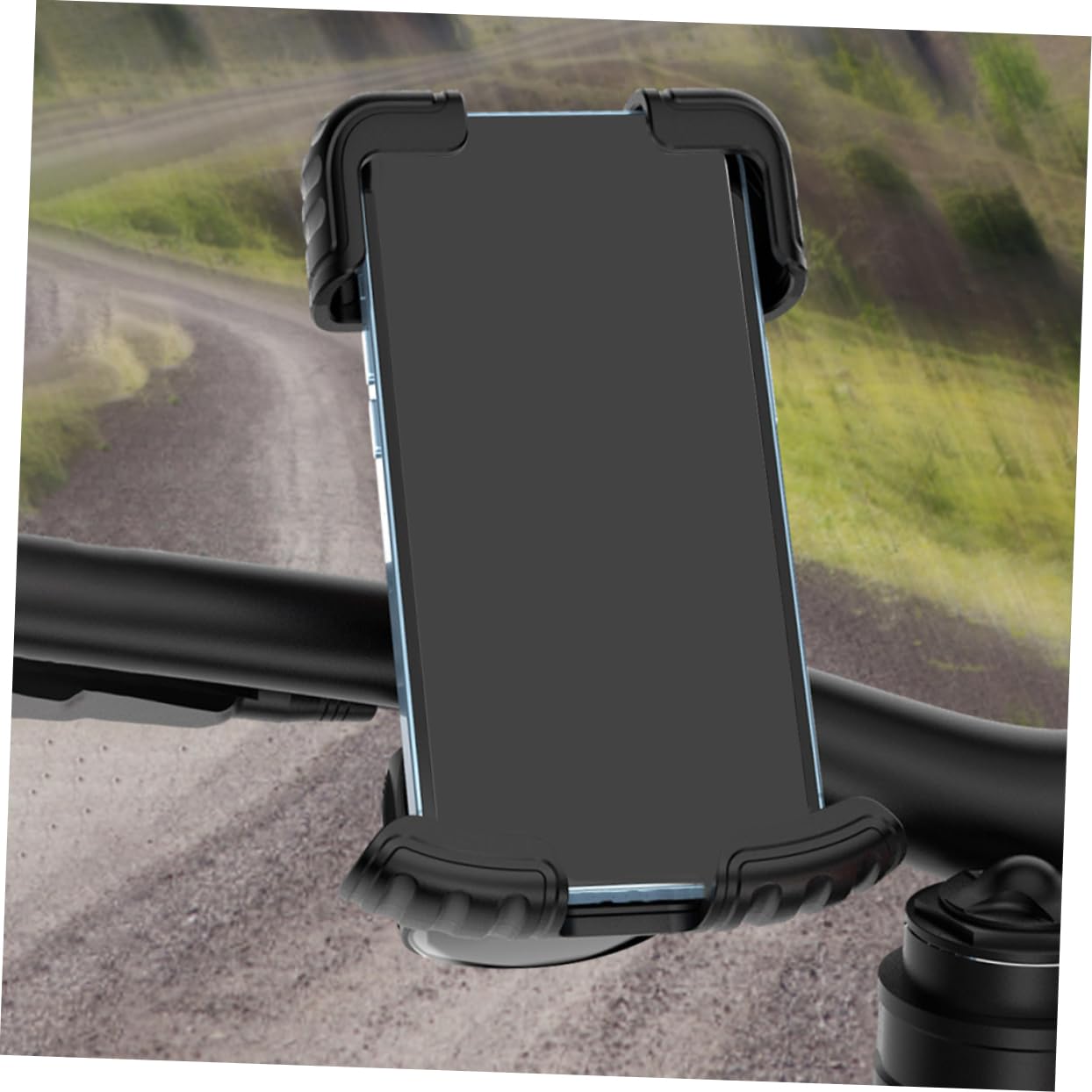 HOMSFOU 3pièces Support Téléphone De Vélo Antichoc Et Antidérapant Support De Guidon pour Smartphone Navigation Pratique Et Sécurisée Compatible avec Guidons pour Cyclisme Et