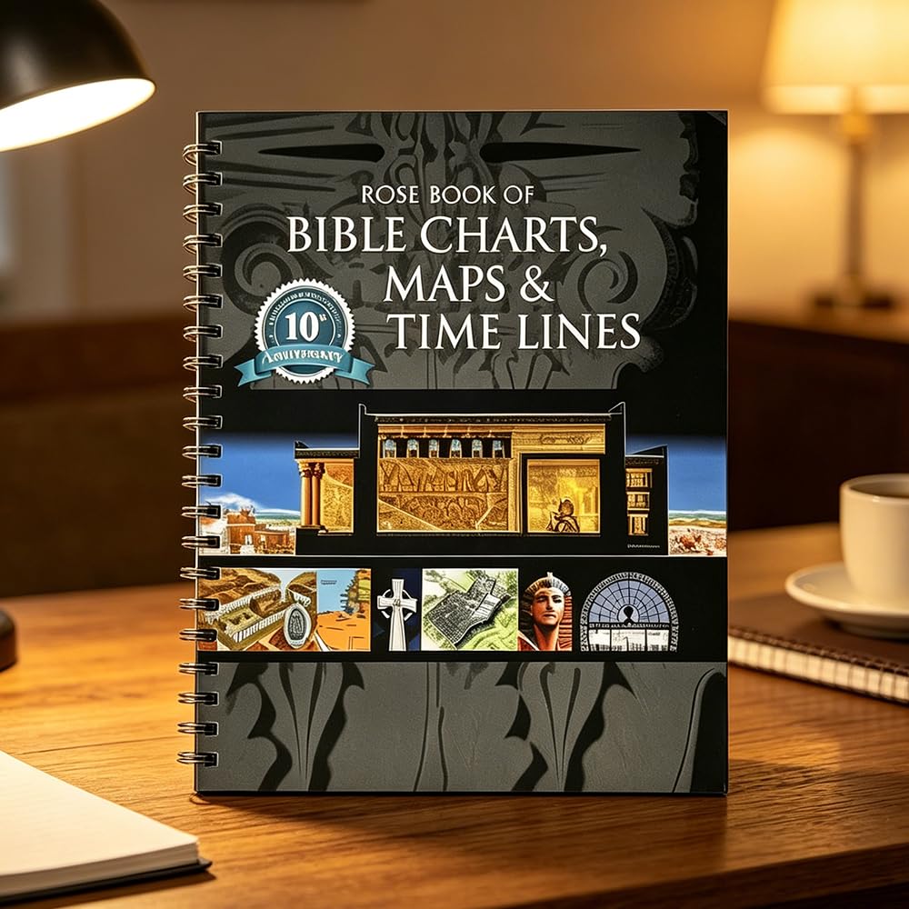 Rppiup Rose Book of Bible Charts Maps and Timelines, Full-Color Bible Study Guide, Bibles Charts Maps and Timelines, Journal Bibles Notebook, A Comprehensive Full-Color Reference Guide