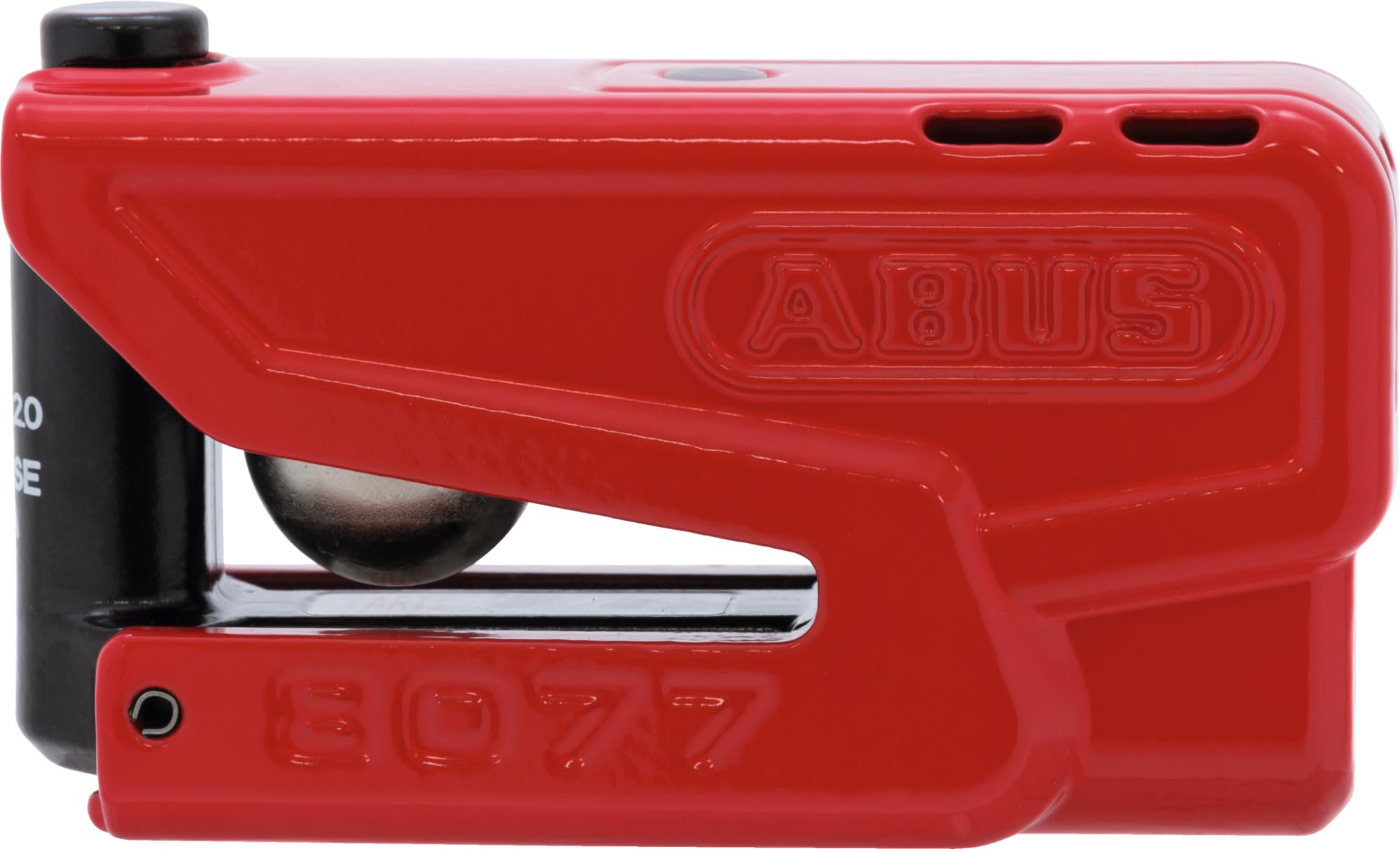 ABUS - Antirrobo de freno Granito Detecto XPlus 8077 2.0 SRA antirrobo para moto con alarma y alarma inteligente - de acero templado - para protección de motocicletas de - Rojo