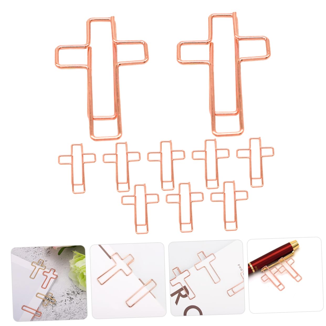 10 pezzi Graffette Metalliche Forma Clip Grandi per Ufficio e Cancelleria Fermagli Resistenti per Documenti e Organizzazione Quotidiana