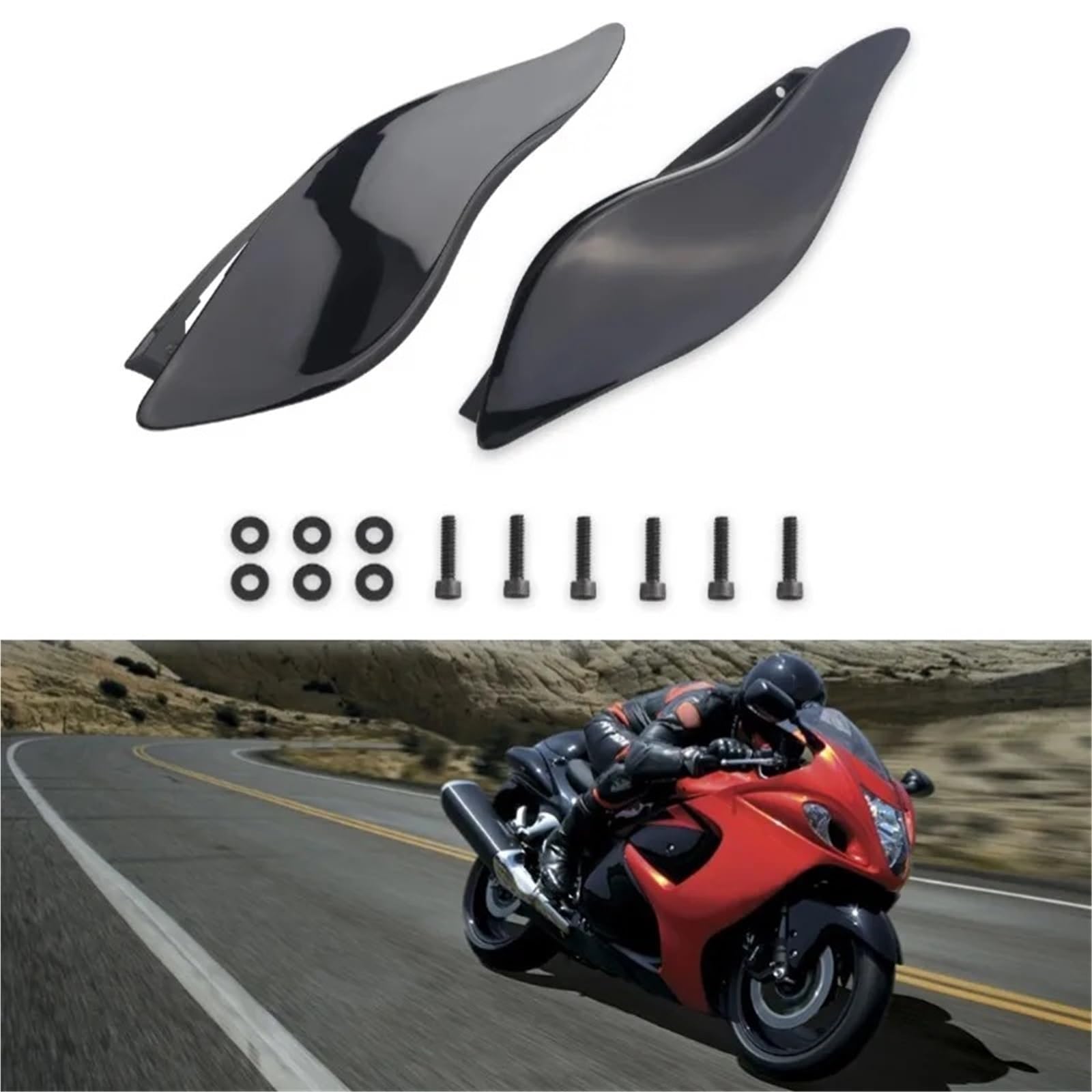 Deflektor motocykla Pasuje do Harley Davidson Electra Street Glide 2014-2019, deflektor szyby przedniej, 1 para, owiewka