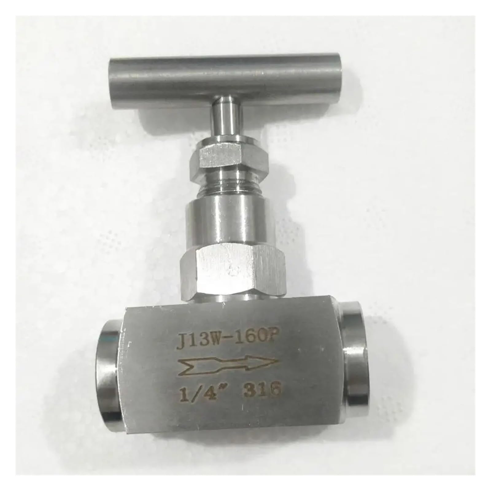 High Pressure 1/4" Female Shut Off Needle Valve Crane 2300 PSI 304 Stainless Flow Control