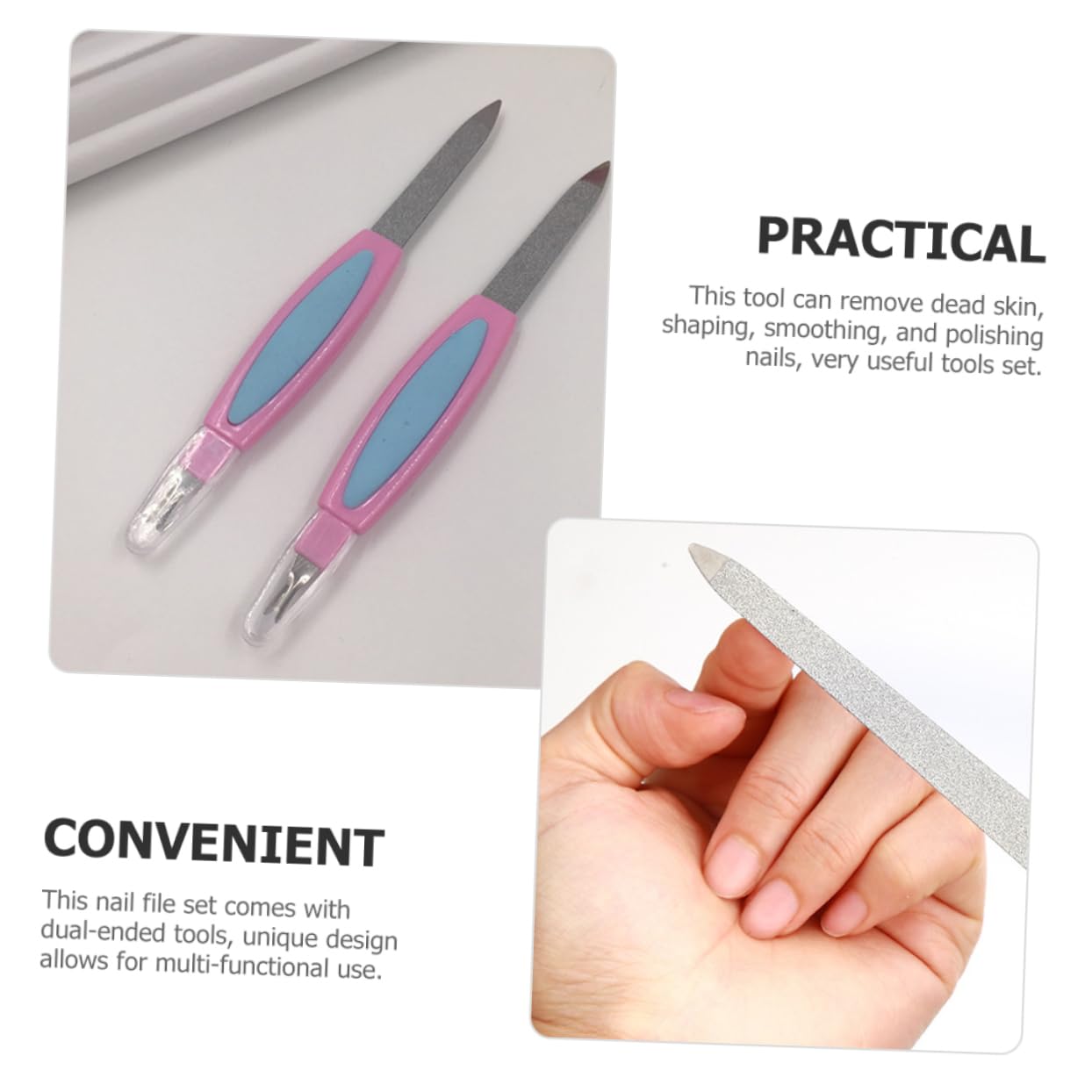 ERINGOGO 10Pcs Double Ended Nail Files Reusable Dual Sided Nail Buffing Tools for Home and Salon Use Compact Design for Durable Easy to Clean