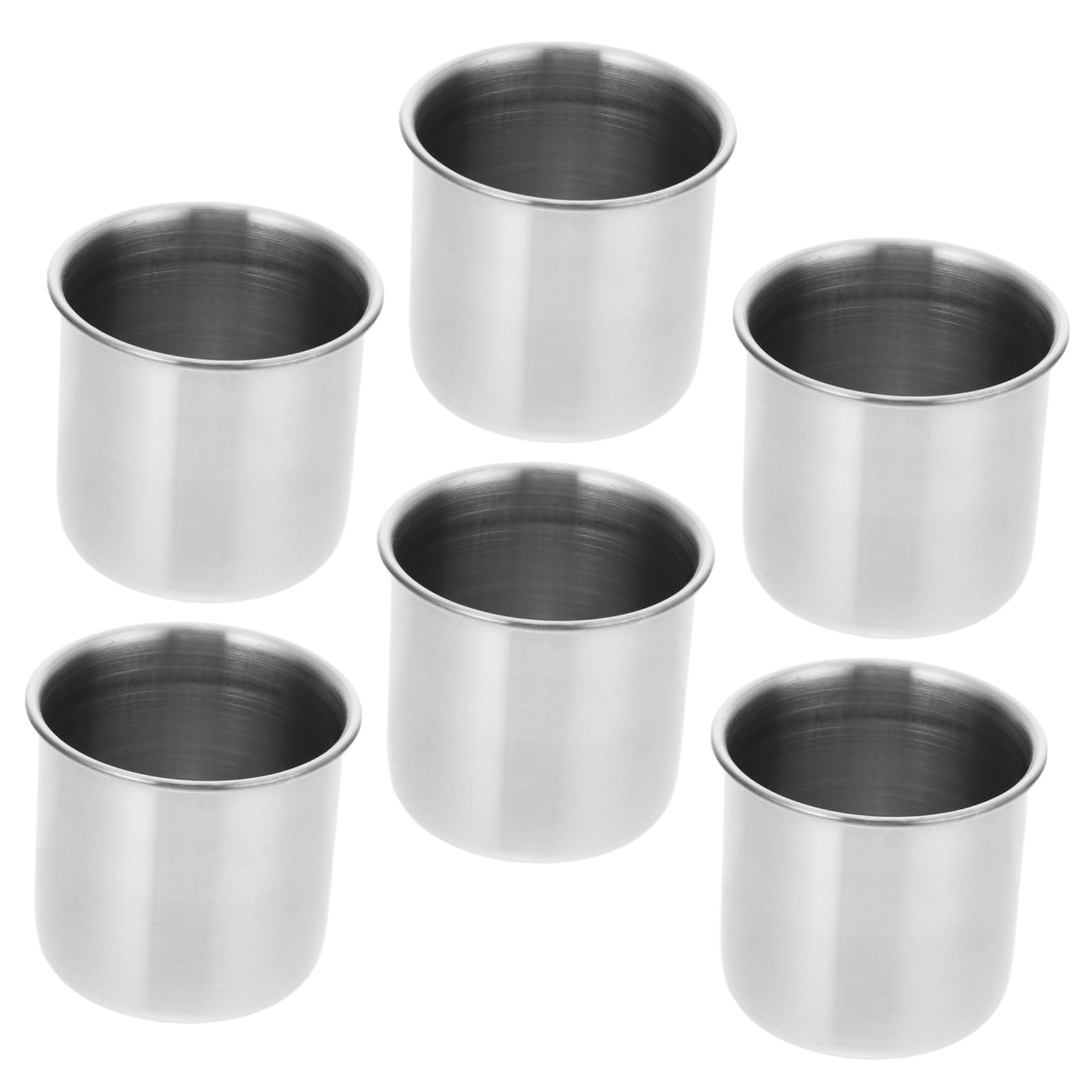 Gatuida 6 Piezas Vaso de Medicina de Acero Inoxidable Vaso Medidor Medidor de Acero para Medicamentos para Viajes y Uso Diario