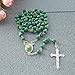 St Jude Scented Rosaries 12 PCS Baptism Pavors Memorial Church Event First Communion Funeral Recuerdos para Bautizo, Green