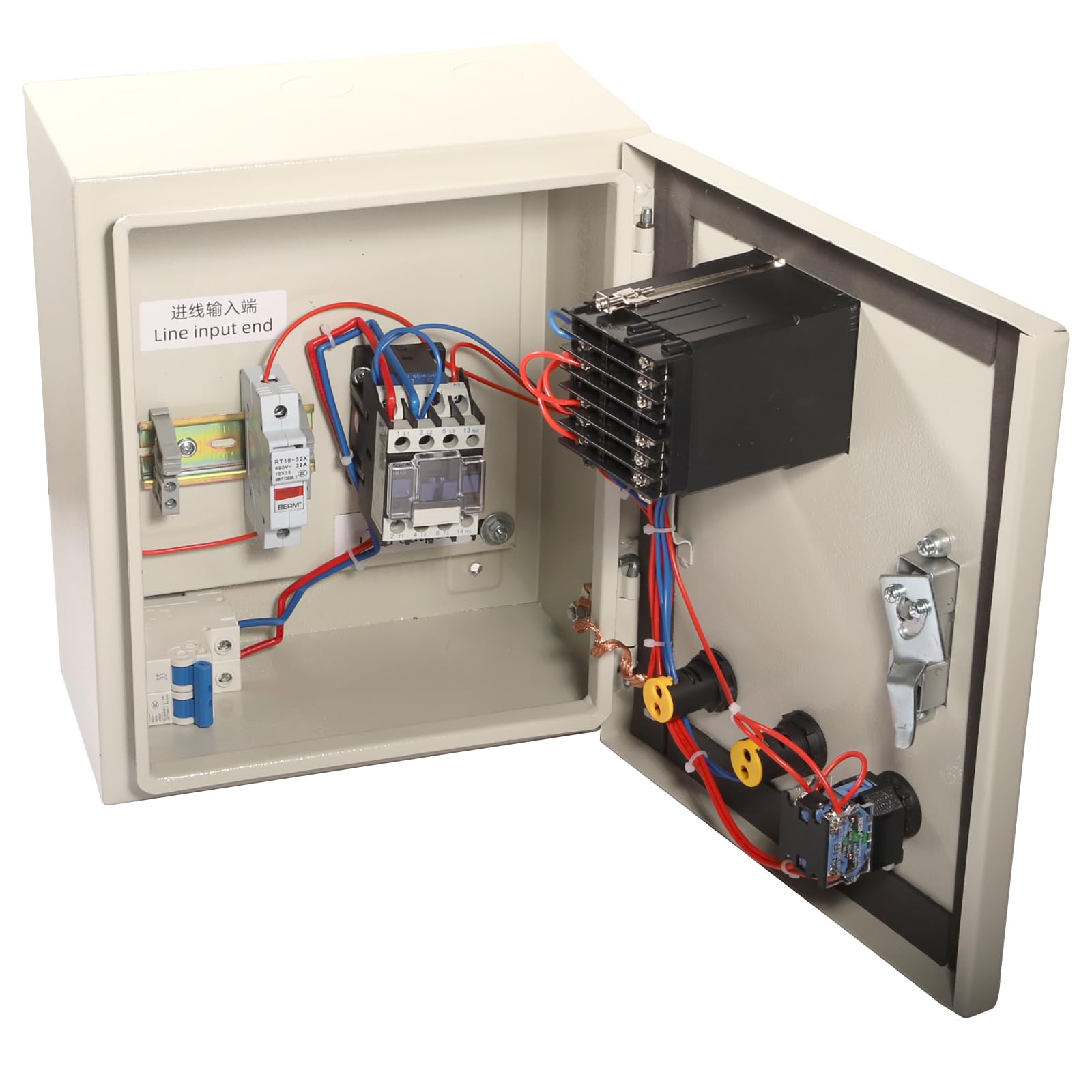 Controlador de temperatura PID Caja de control de temperatura 7.5KW Tipo termopar 380V 3Phase 0-400℃ Máquina de curado en horno
